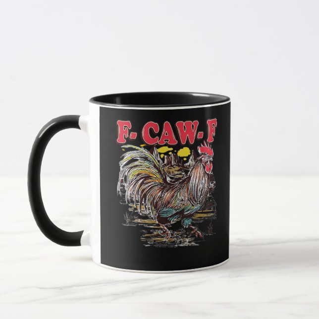 F-Caw-F Hei Hei Moana Tupp Klassisk Rolig Grafi Mugg (Vänster)