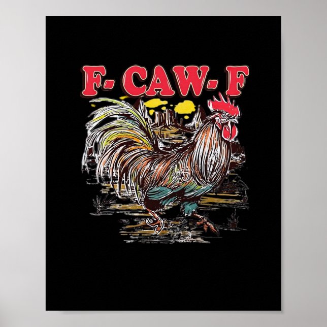 F-Caw-F Hei Hei Moana Tupp Klassisk Rolig Grafi Poster (Framsidan)