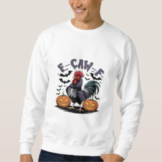 F Caw F Humor Kråka Gotisk Rolig Stil Lång Ärmad Tröja