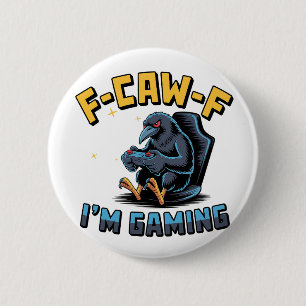F-Caw-F I är Gaming-Kråka-Meme Knapp