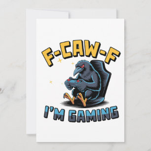 F-Caw-F I är Gaming-Kråka-Meme Spara Datumet