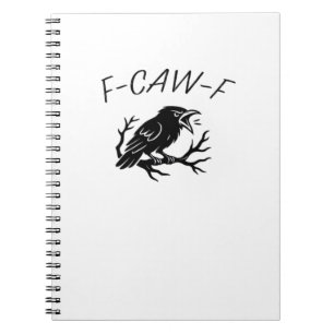 F-Caw-F Ilsken Kråka Räv Roligt Gotisk Humor Fågel Anteckningsbok