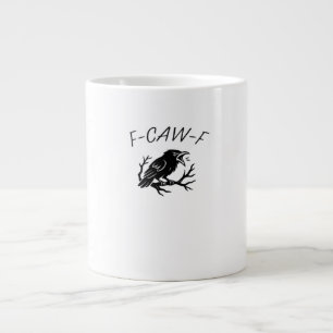 F-Caw-F Ilsken Kråka Raven Rollig Gotisk Humor Fåg Jumbo Mugg