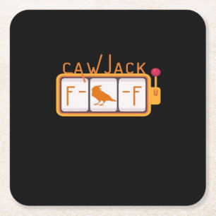 F-Caw-F Jackpot Retro Grafik Underlägg Papper Kvadrat