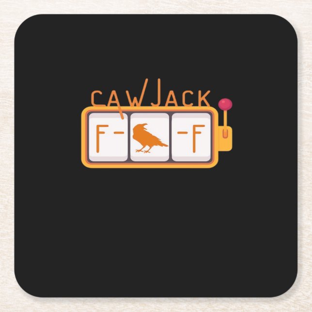 F-Caw-F Jackpot Retro Grafik Underlägg Papper Kvadrat (Framsidan)