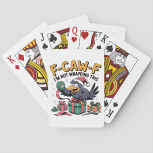 F-Caw-F Jag Slår Inte In Detta Roliga Jul Casinokort
