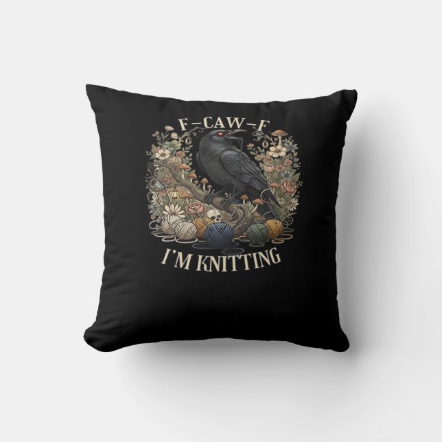 F-Caw-F Jag stickar kreativt casual Kudde (Framsida)