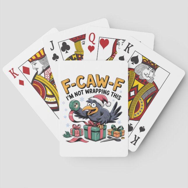 F-Caw-F.. Jag tänker inte packa den här fina julen Casinokort (Baksidan)