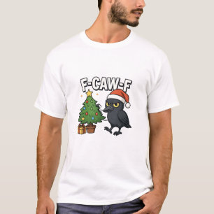 F-caw-f jul Räv Kråka Xmas Träd Meme T Shirt