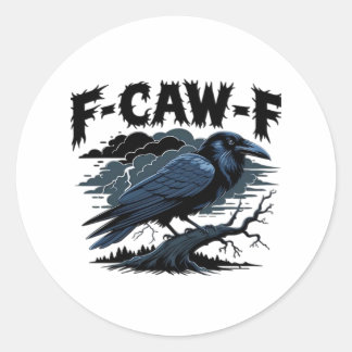 F-Caw-F Klassisk Minimal Ren Runt Klistermärke