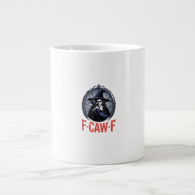 F-Caw-F Klassisk Retro Grafik Jumbo Mugg (Framsidan)