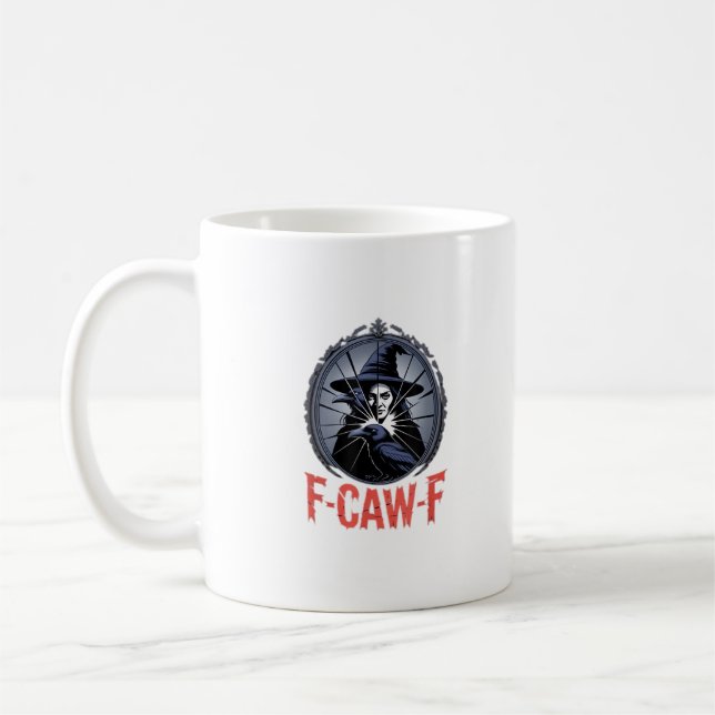 F-Caw-F Klassisk Retro Grafik Kaffemugg (Vänster)