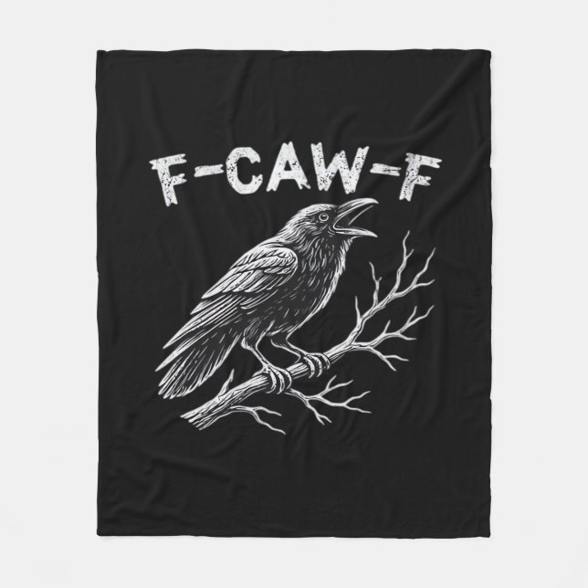 F-Caw-F Klassisk Retro Stil Fleecefilt (Framsidan)