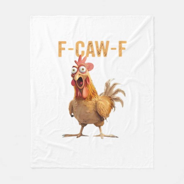 F-Caw-F Klassisk Retro Stil Fleecefilt (Framsidan)