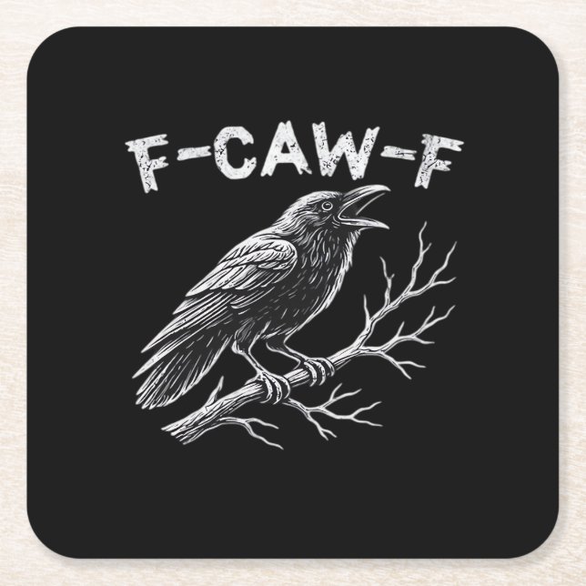 F-Caw-F Klassisk Retro Stil Underlägg Papper Kvadrat (Framsidan)