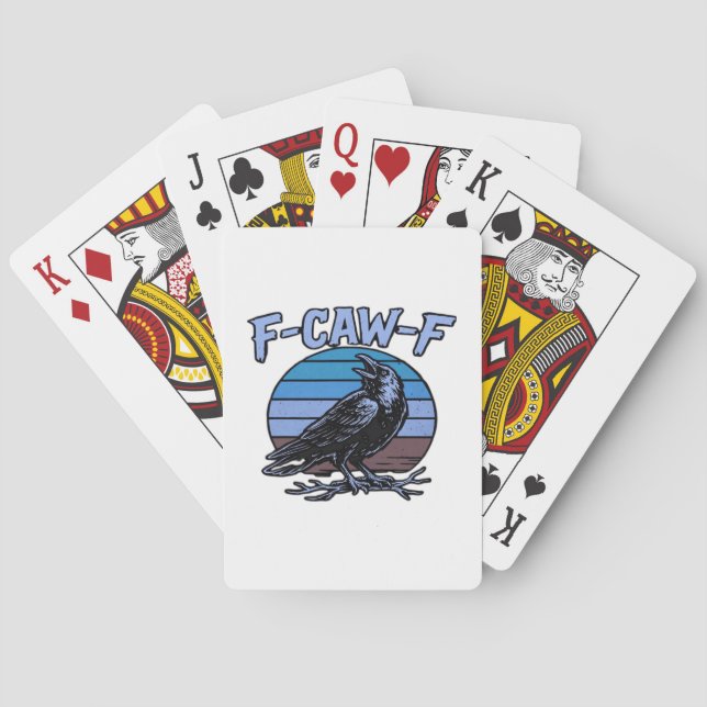F-Caw-F Klassisk Rolig Retro Casinokort (Baksidan)
