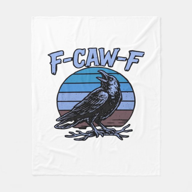 F-Caw-F Klassisk Rolig Retro Fleecefilt (Framsidan)
