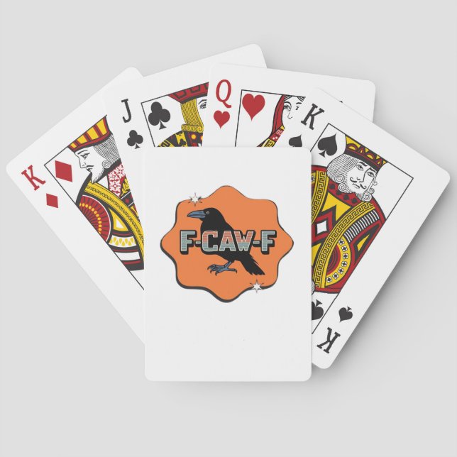F Caw F Klassisk Trendig Casual Stil Casinokort (Baksidan)