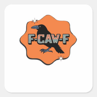 F Caw F Klassisk Trendig Casual Stil Fyrkantigt Klistermärke