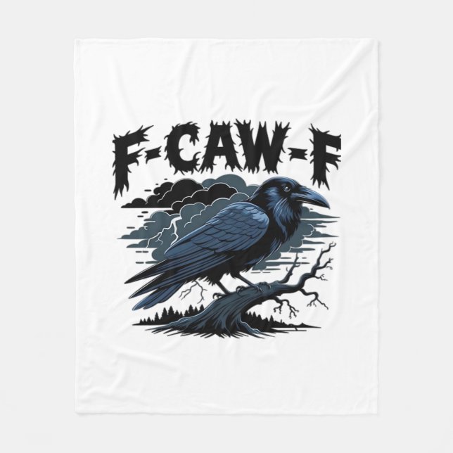 F-Caw-F Klassisk Vintage-grafik Fleecefilt (Framsidan)