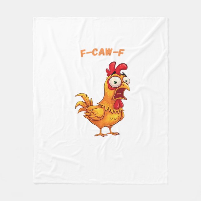 F-Caw-F Klassiskt Roligt Citat Fleecefilt (Framsidan)