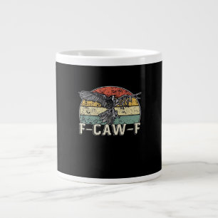 F-Caw-F Ko Fågel Rolig Vintage Solnedgång Rolig Hu Jumbo Mugg