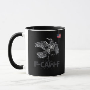 F-Caw-F Ko Fågel USA Vintage Flag Rollig Humor Mugg