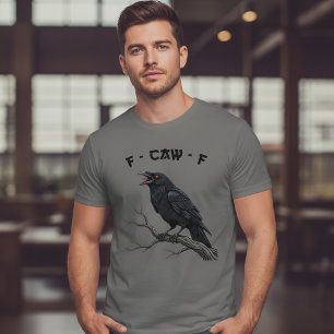 F-CAW-F Korp Rolig Gotisk Fågel Konst T Shirt