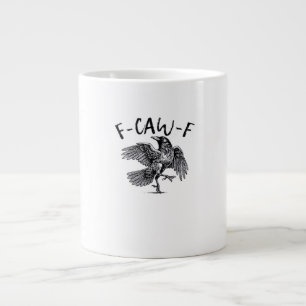 F Caw F Krå Retro Klassisk Stil Jumbo Mugg