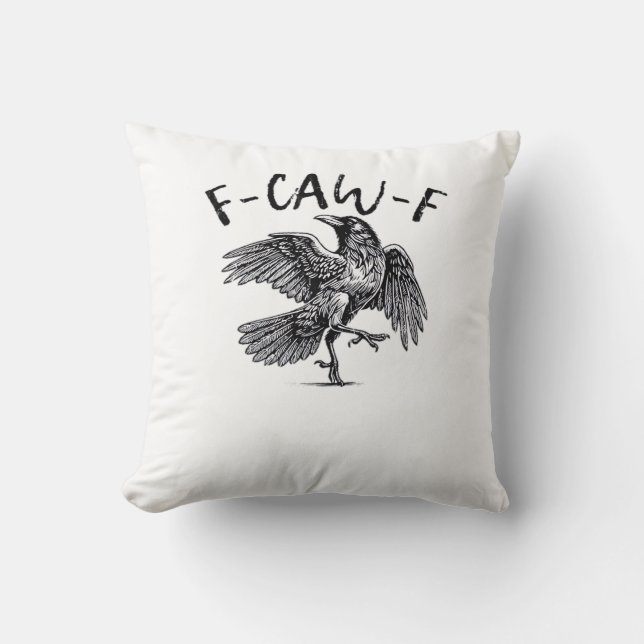 F Caw F Krå Retro Klassisk Stil Kudde (Framsida)