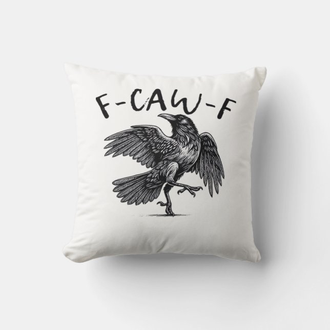 F Caw F Krå Retro Klassisk Stil Kudde (Framsida)