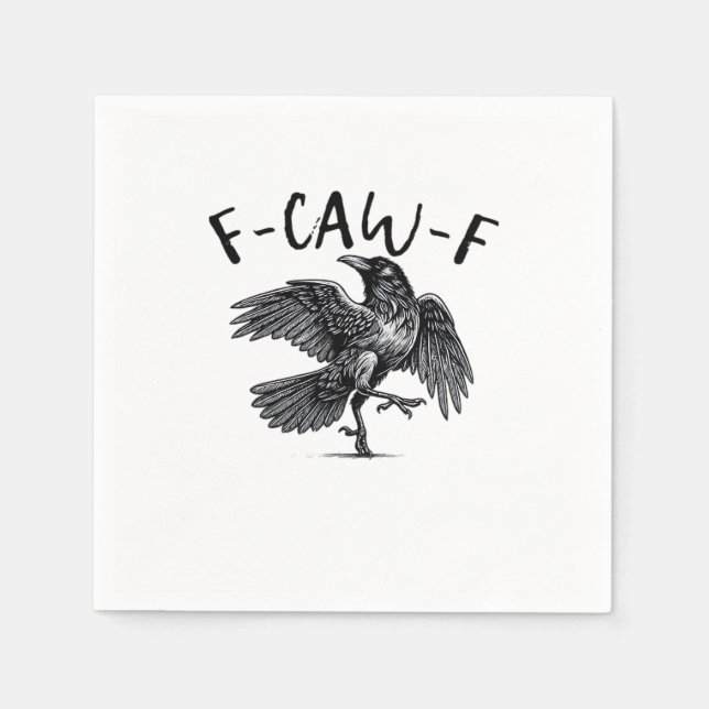 F Caw F Krå Retro Klassisk Stil Pappersservett (Framsidan)