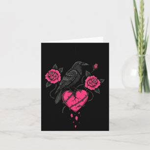 F Caw F Kråka Anti Valentinsdag Mörk Gothic Bruten Kort