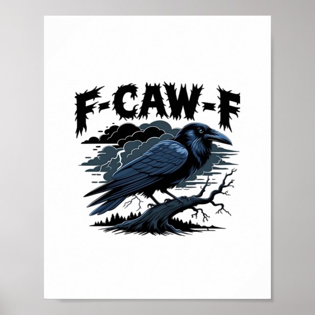 F-Caw-F Kråka Essential Retro Classic Poster (Framsidan)