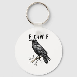 F Caw F Kråka, F-Caw-F Söt Fågel Säger Meme Nyckelring