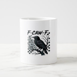 F-Caw-F Kråka Fågel Retro Klassiker Jumbo Mugg