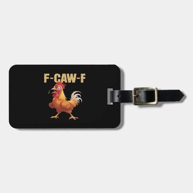 F-Caw-F Kråka Gotisk Rolig Humor Bagagebricka (Horisontell Framsida)