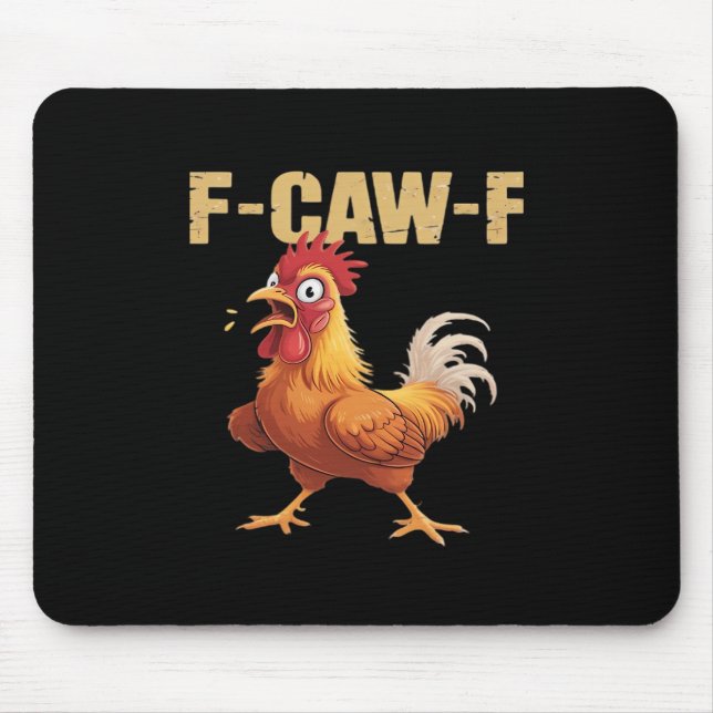 F-Caw-F Kråka Gotisk Rolig Humor Musmatta (Framsidan)