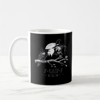 F-Caw-F Kråka Halloween Häxa F-Caw-F Kaffemugg