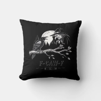F-Caw-F Kråka Halloween Häxa F-Caw-F Kudde