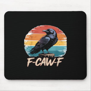 F-Caw-F Kråka Humor Rollig Gotisk Retro Klassiker Musmatta