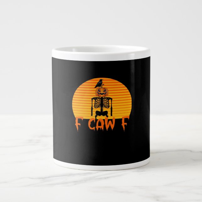 F-Caw-F Kråka Klassisk Estetisk Casual Jumbo Mugg (Framsidan)