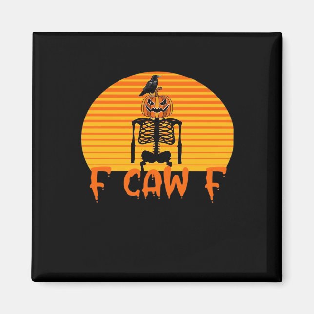 F-Caw-F Kråka Klassisk Estetisk Ledig Magnet (Framsidan)