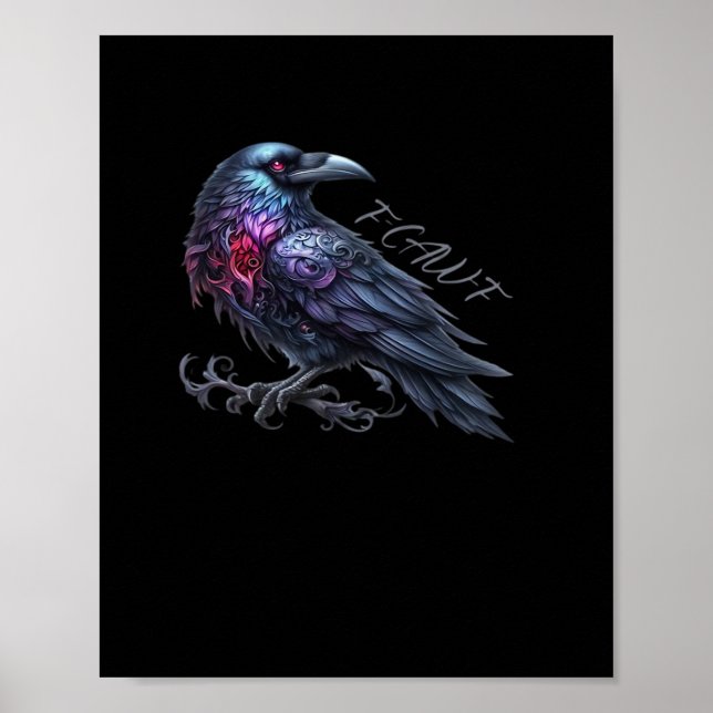 F-Caw-F Kråka Klassisk Retro Stil Poster (Framsidan)