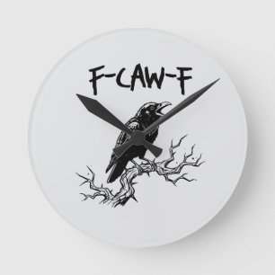 f-caw-f kråka korp ordlek rund klocka