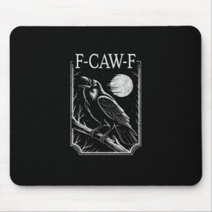 F-Caw-F Kråka Minimal – Retro-Gotisk Fågel Rolig K Musmatta