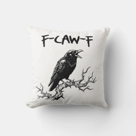 F-Caw-F Kråka Raven Pun Kudde