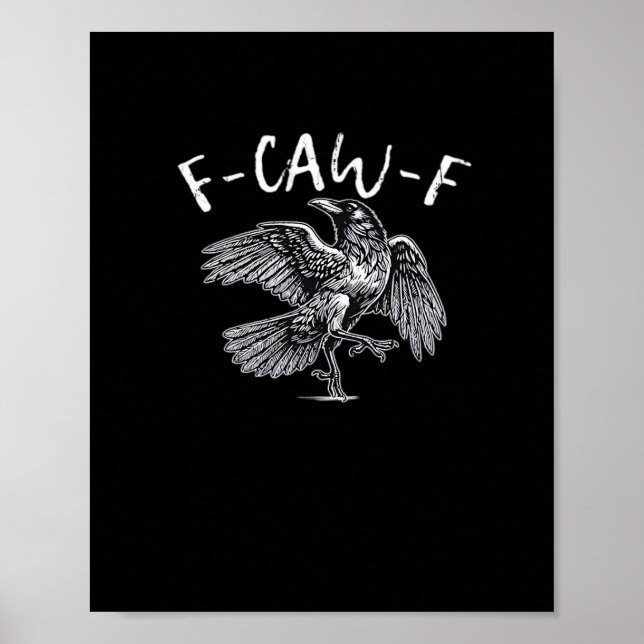 F-Caw-F Kråka Retro Klassiker Poster (Framsidan)