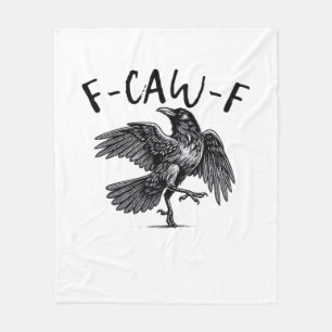 F Caw F Kråka Retro Klassisk Stil Fleecefilt