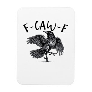 F Caw F Kråka Retro Klassisk Stil Magnet